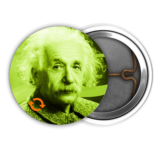 Albert Einstein 1 Inch Pin