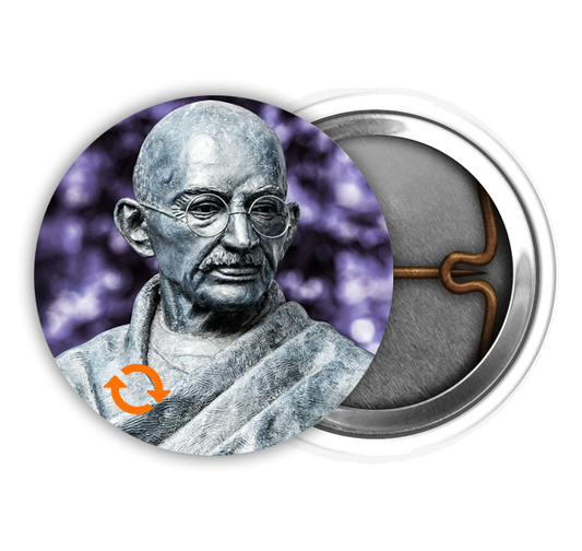 Mahatma Ghandi 1 inch Pin